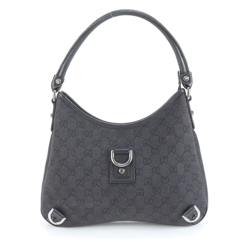 極美品 グッチ GG キャンバス アビー レザー ショルダーバッグ 肩掛け