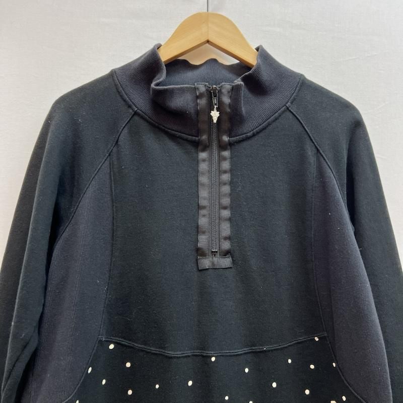 アルベロベロ ハーフジップ スウェット ぶたさん刺繍 レディース