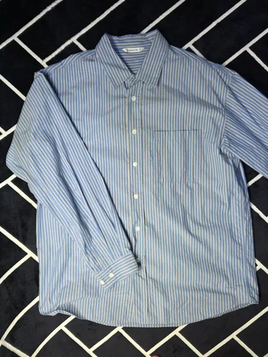 BLANK ROOM ストライプ シャツ 3 アンチック ブルー