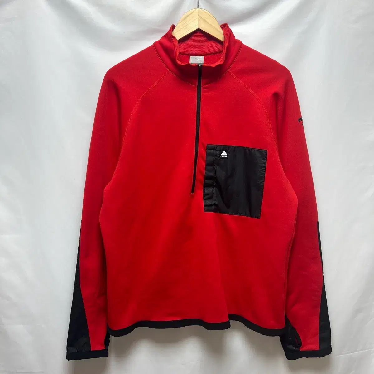 【超激レア】NIKE ナイキACGフリース　ハーフジップ 正規品/L NIKE ナイキ ACG 起毛 フリース レッド ハーフジップ ハーフ