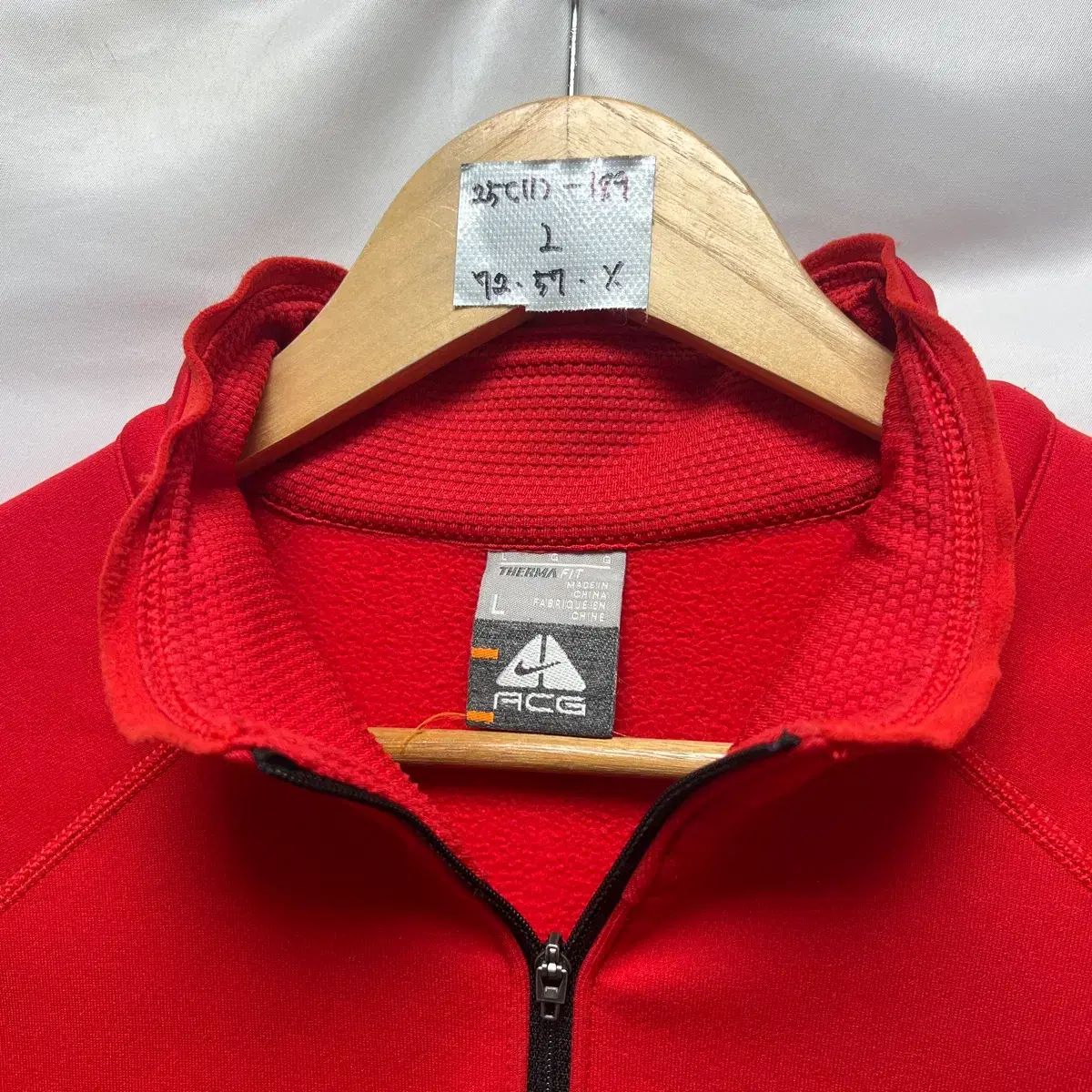 正規品/L NIKE ナイキ ACG 起毛 フリース レッド ハーフジップ ハーフ