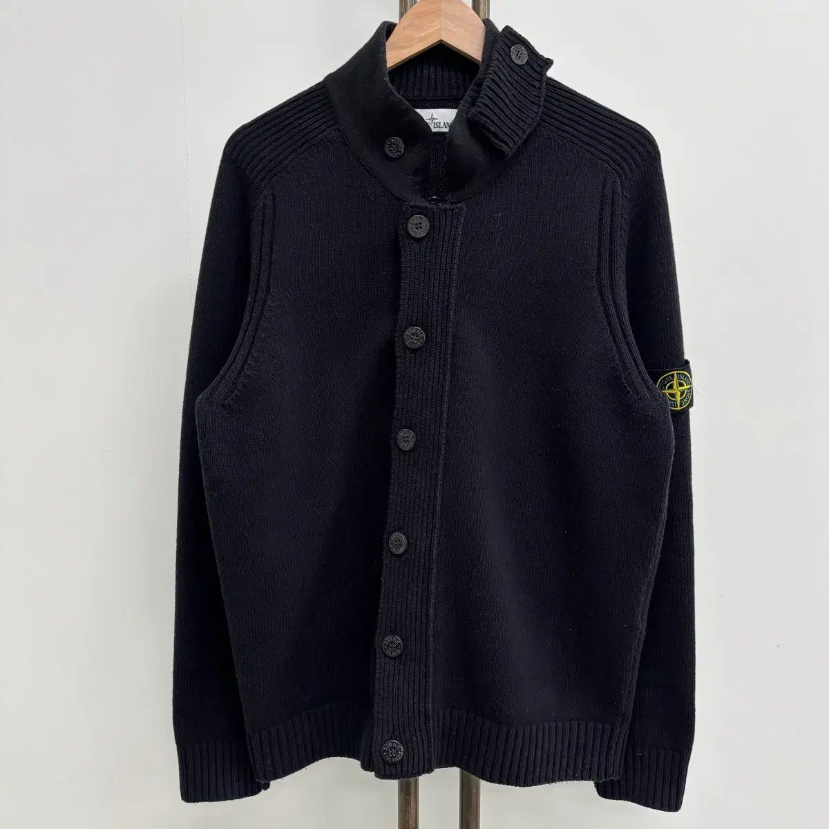 XL ストーンアイランド ボタンジップアップ ニットカーディガン