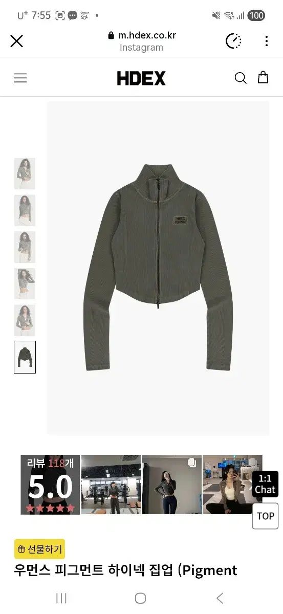 HDEX エイチデックス ウィメンズ PIGMENT ピグメント ハイネック ジップアップ