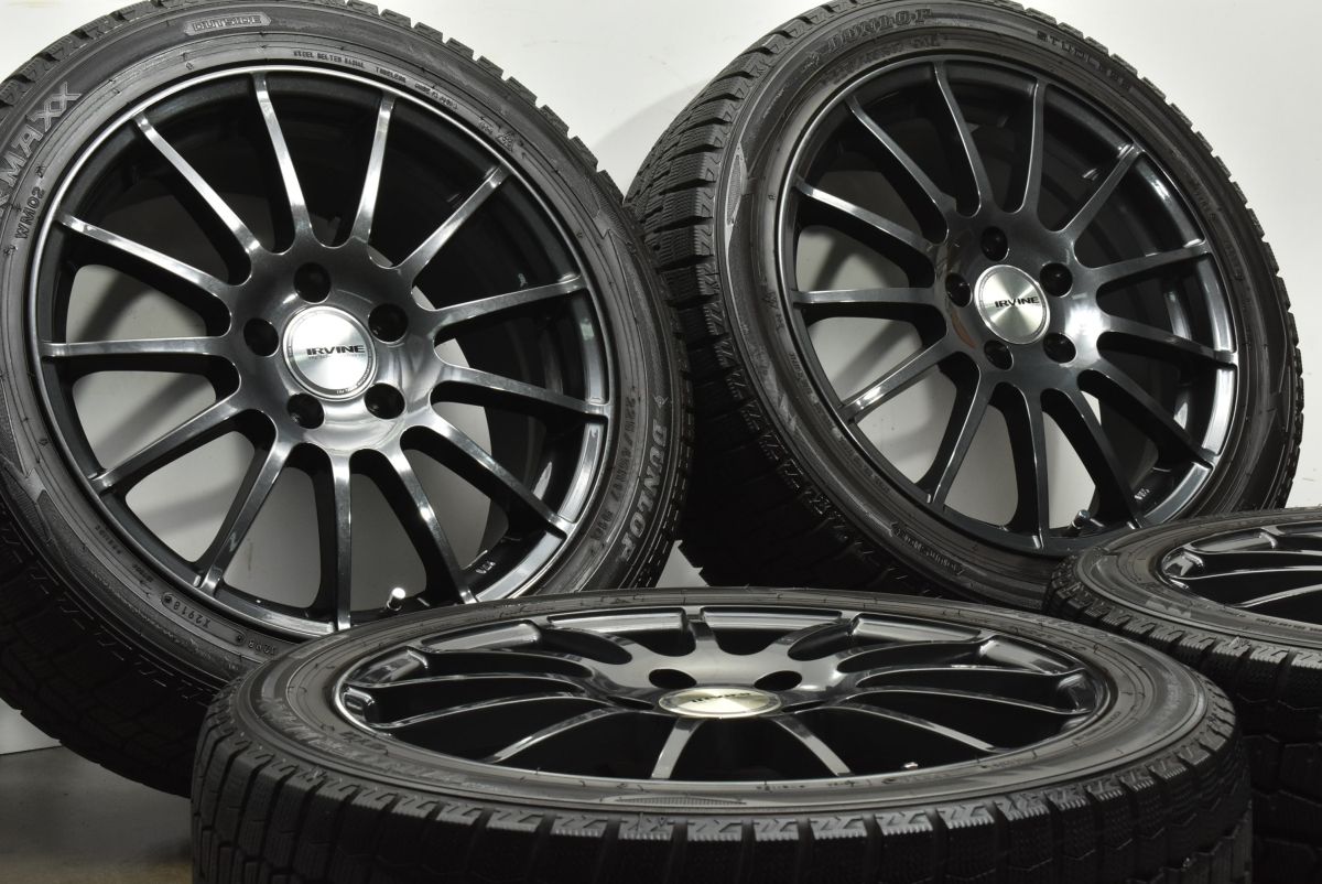 バリ溝 IRVINE 17 in 7 J 48 PCD 112 ダンロップ ウインターマックス WM 02 225 45 R メルセデスベンツ W 176 246 C 117 204 可