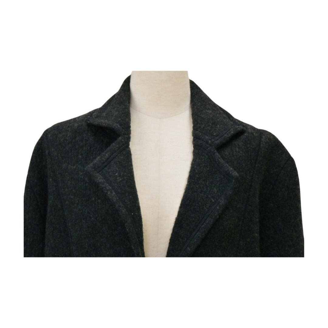 ヒロココシノ hiroko koshino コート グレー 穴あきデザイン ウール