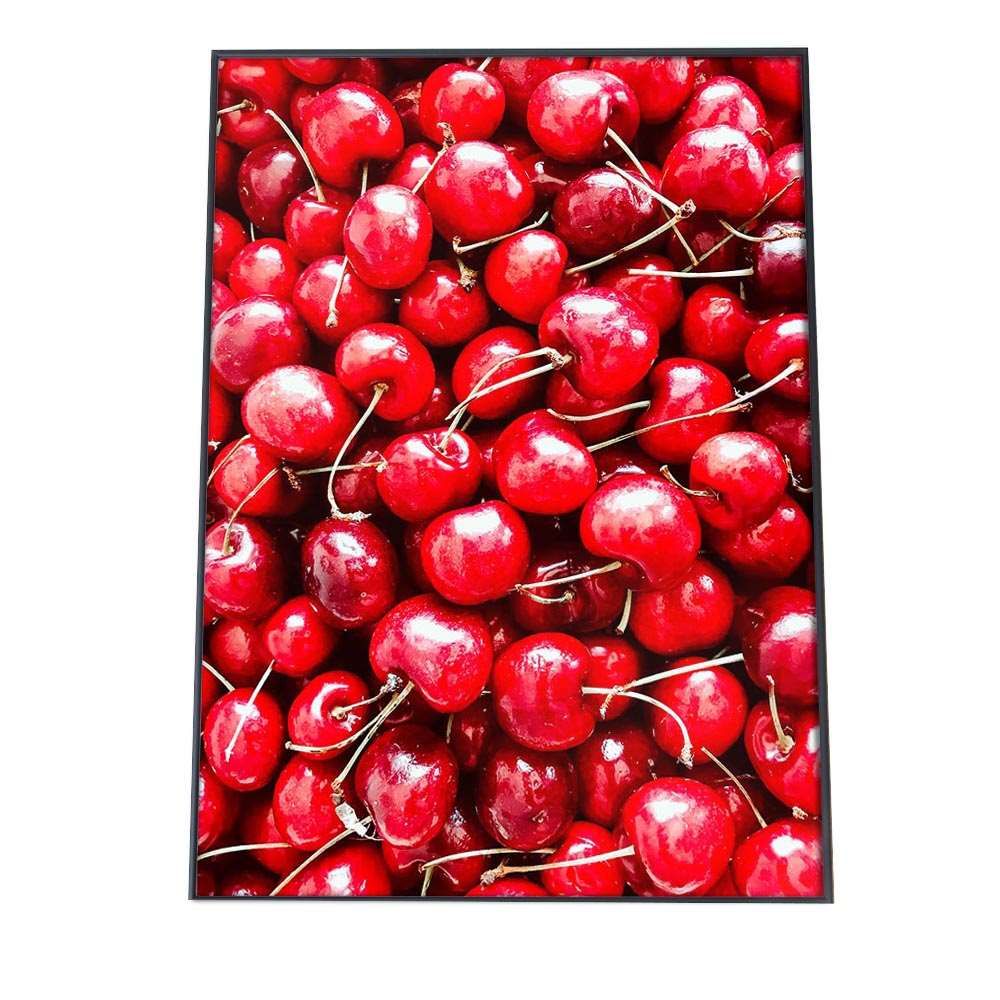 B 約51 x 73 cm an-poster-452 チェリー さくらんぼ 料理 食品 ポスター EFPI 絵画 朝食 インテリア スーパー キッチン 旅館 ホテル ロビー 食べ物 フード ドリンク 縦