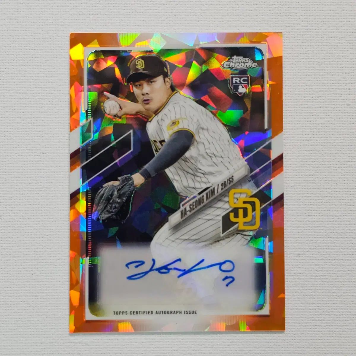 キム・ハソン TOPPS クローム サファイアム ルーキー オート オレンジ