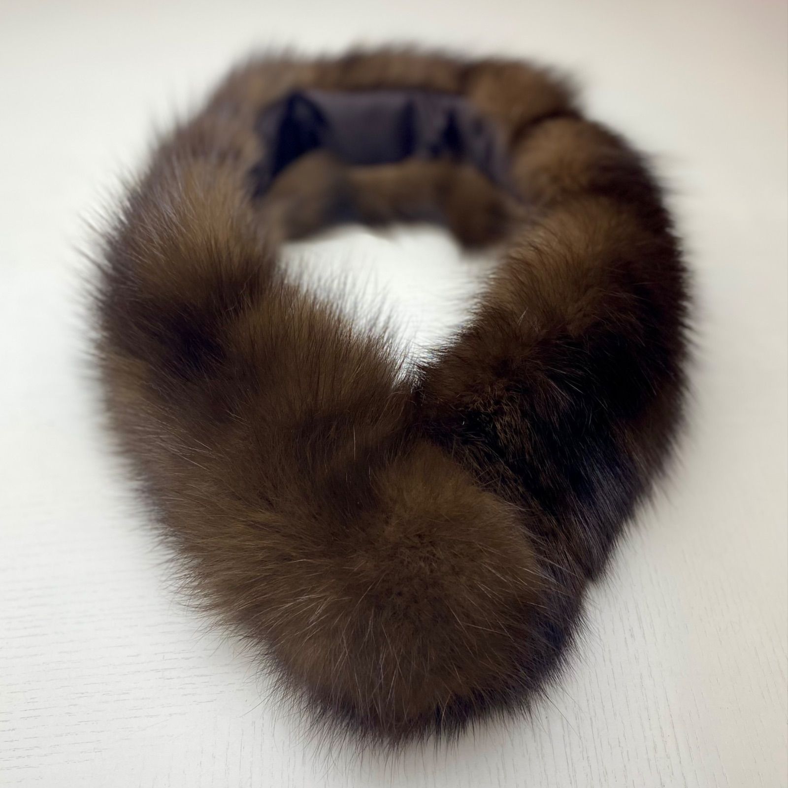 超高級！ロシアンセーブルマフラー*毛皮の王様*日本製 新品 【04】 クリスマス企画🎄🎁✨超高級！ロシアンセーブルマフラー*毛皮の王様