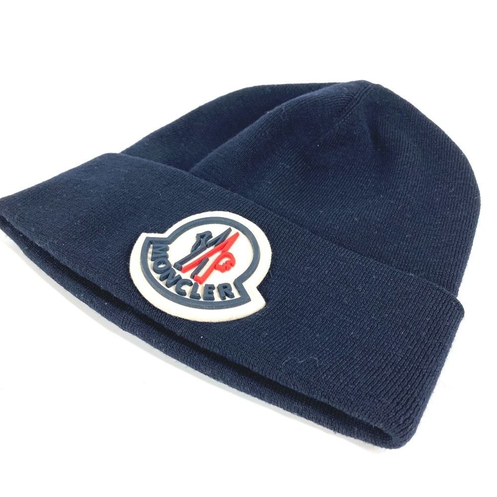 MONCLER モンクレール ニット帽 BERRETTO TRICOT HAT ウール ネイビー