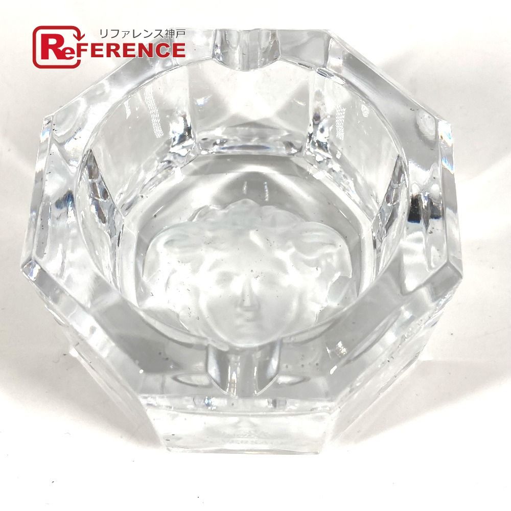 VERSACE ヴェルサーチ　灰皿　アッシュトレイ　メデューサ　クリスタルガラス VERSACE ヴェルサーチ 灰皿 メデューサ 7cm ガラス クリア - メルカリ