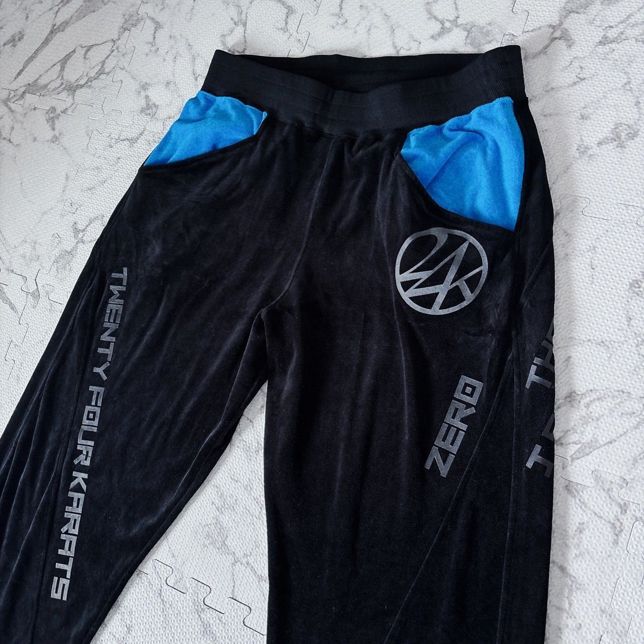 24karats STAY GOLD ZERO ベロア セットアップ ジャージ 上下 刺繍