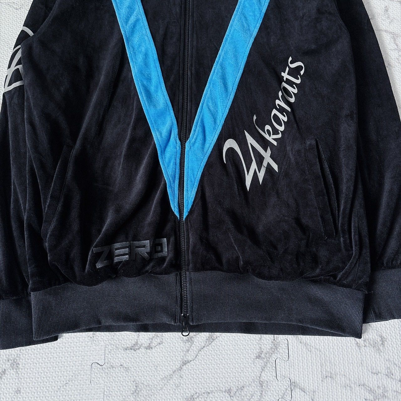 24karats STAY GOLD ZERO ベロア セットアップ ジャージ 上下 刺繍