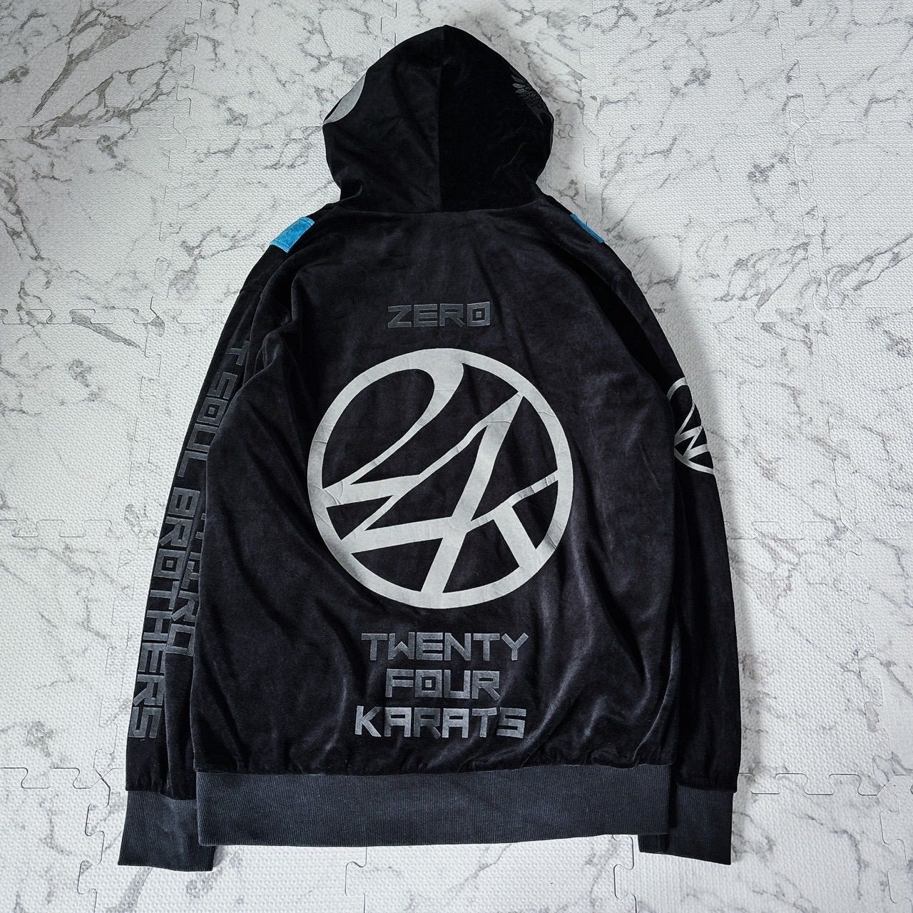 24karats STAY GOLD ZERO ベロア セットアップ ジャージ 上下 刺繍