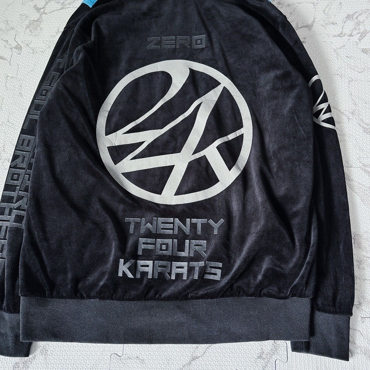 24karats STAY GOLD ZERO ベロア セットアップ ジャージ 上下 刺繍