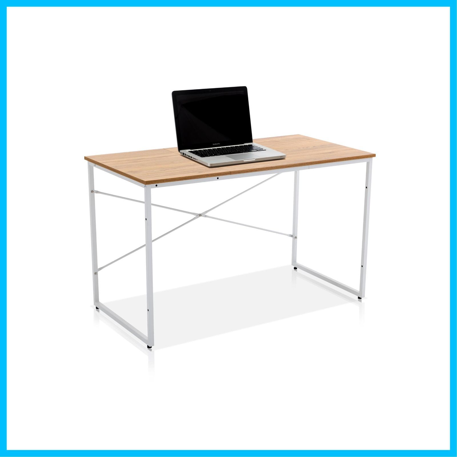 PCデスク オフィスデスク シンプルデスク 高さ72 cm モニターアーム取付対応 テレワークデスク l字デスク拡張 パソコンデスク ナチュラルウッド 白 デスク SLDK-06 NA SYALEN 幅120 CM×奥行60 CM×高さ72