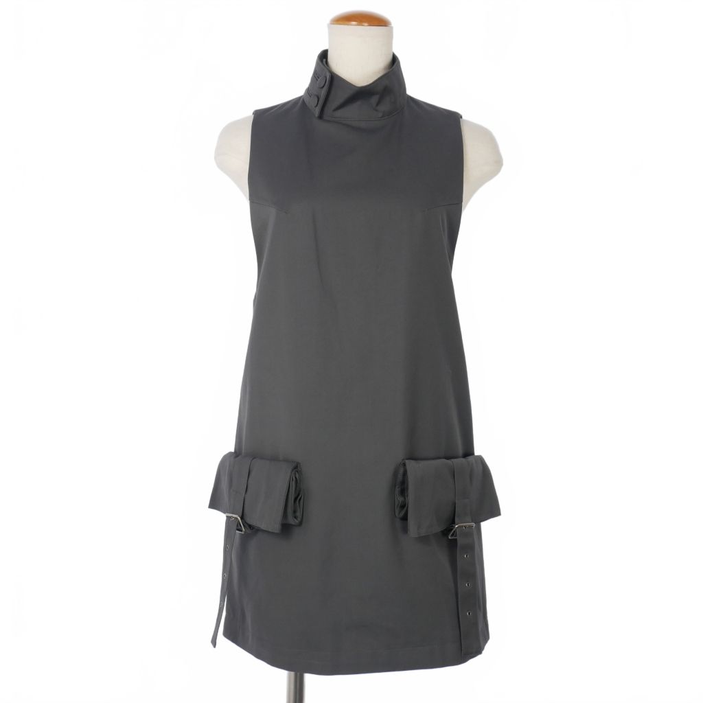 オープンワイワイ OPEN YY 25AW カーゴ ポケット ミニドレス ワンピース S チャコールグレー YY253DR001