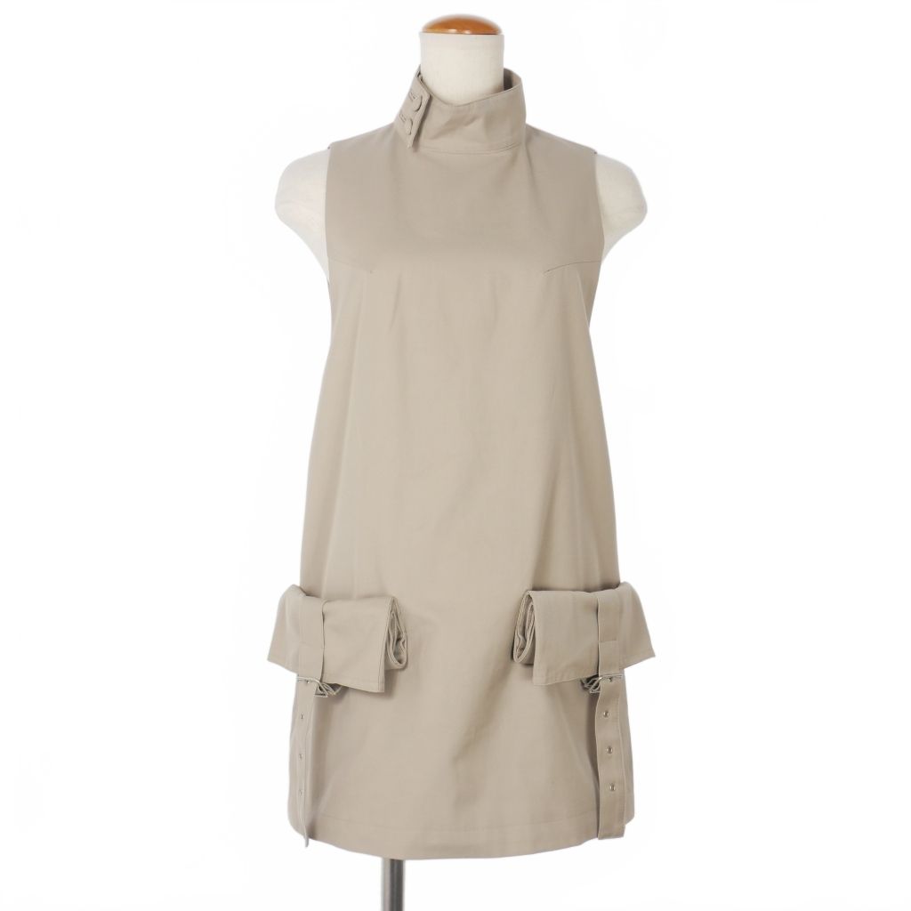 オープンワイワイ OPEN YY 25 AW カーゴ ポケット ミニドレス ワンピース S ベージュ