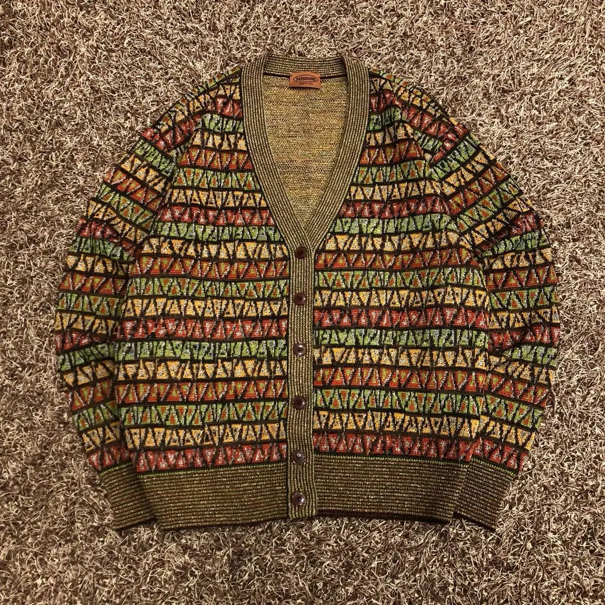 ミッソーニ マルチCOLOR パータン カーディガン 実寸 100