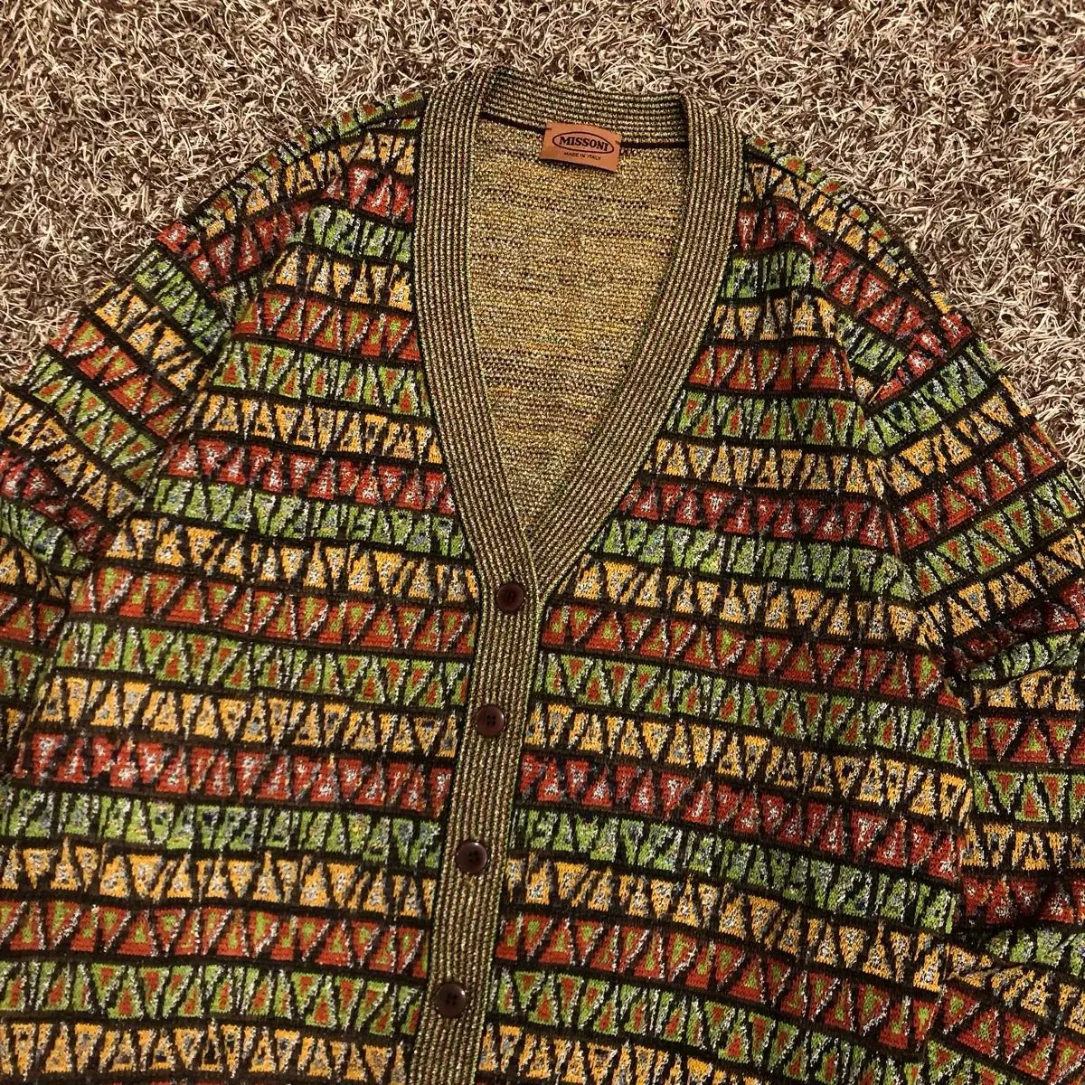 ミッソーニ マルチCOLOR パータン カーディガン 実寸 100