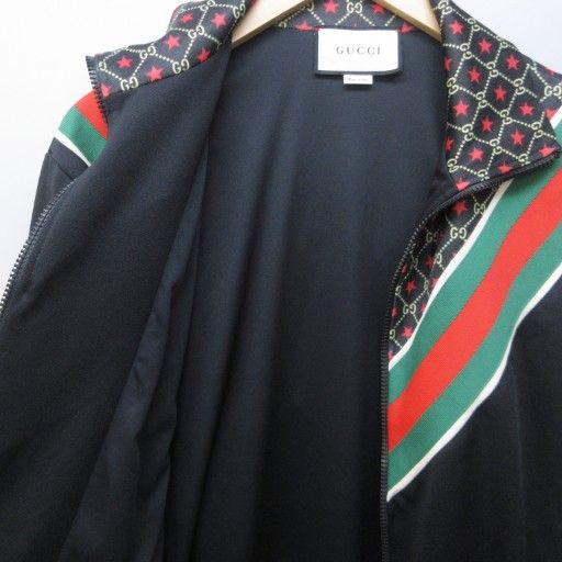 GUCCI / GGスター/オーバーサイズジャージージャケット/L/ポリエステル/575734-XJBA5 グッチ GUCCI 19AW 575734 GGスター オーバーサイズ ジャージー