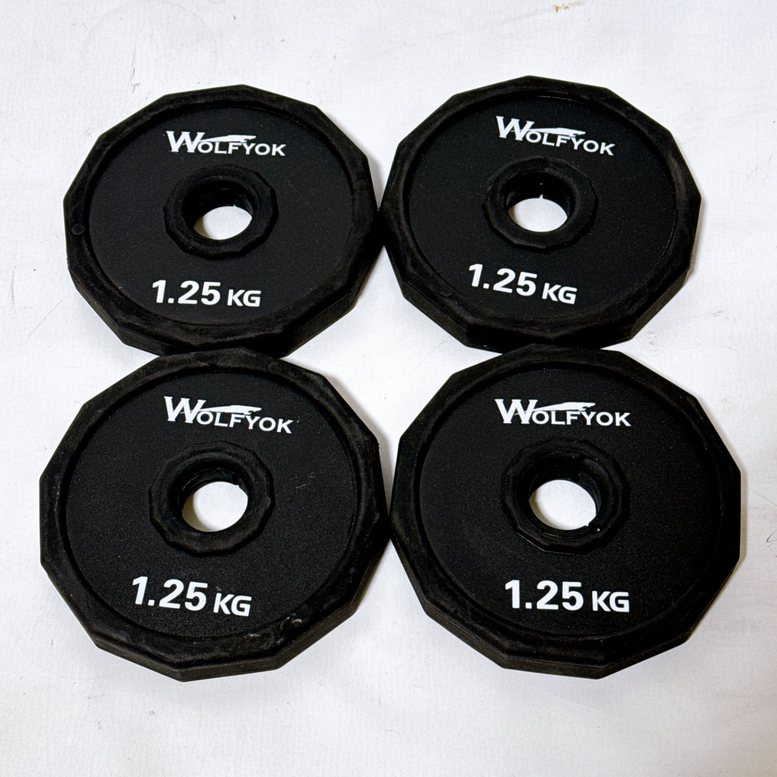 WOLFYOK 5kg ダンベルプレート 4枚セット WOLFYOK ウルフヨック ダンベルプレート 1.25kg 4枚セット 計5kg 25mm