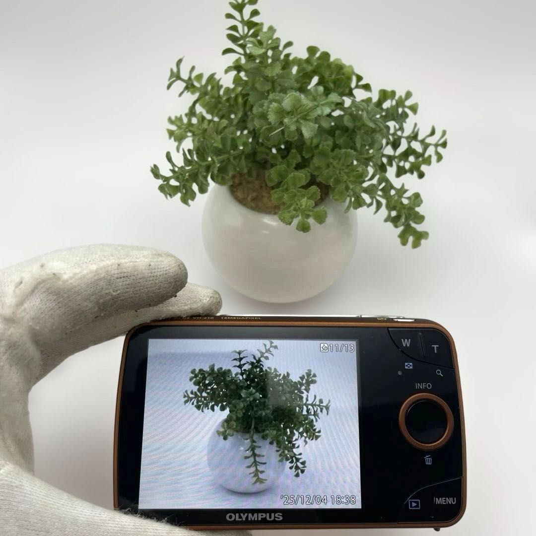 美品・動作OK】OLYMPUS VH-210 オレンジ 3Dフォト/1400万画素/光学5