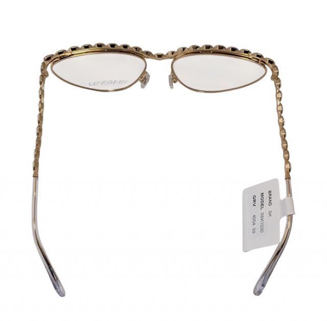 未使用 スワロフスキー メガネ 眼鏡 メガネフレーム キャットアイ