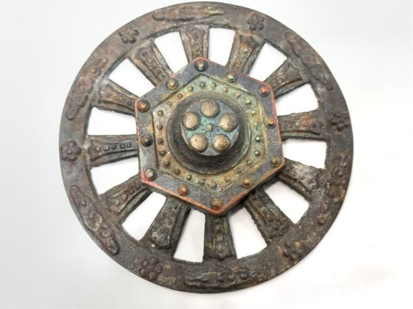 レトロ灰皿 貴重 鉄器 博堂 灰皿 菊桐 骨董 ヴィンテージ アンティーク