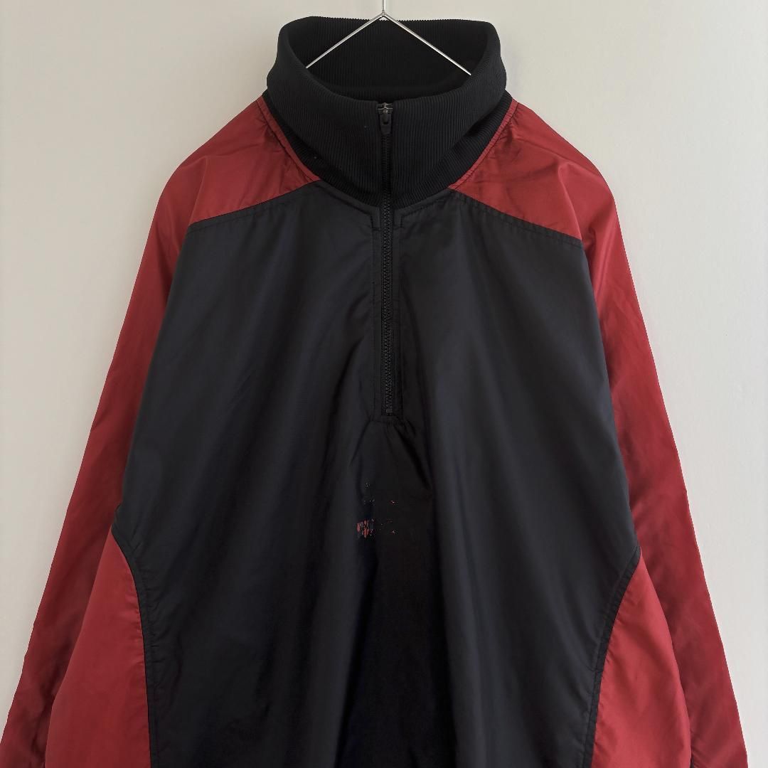 90s PUMA ナイロンジャケット ハーフジップ ワンポイント 切替 ヒット