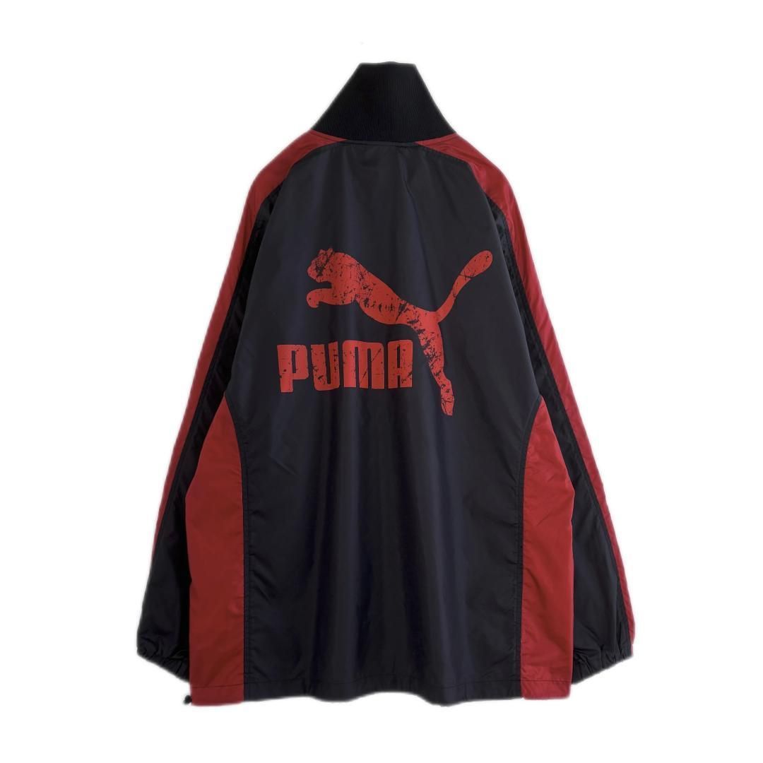 90s PUMA ナイロンジャケット ハーフジップ ワンポイント 切替 ヒット