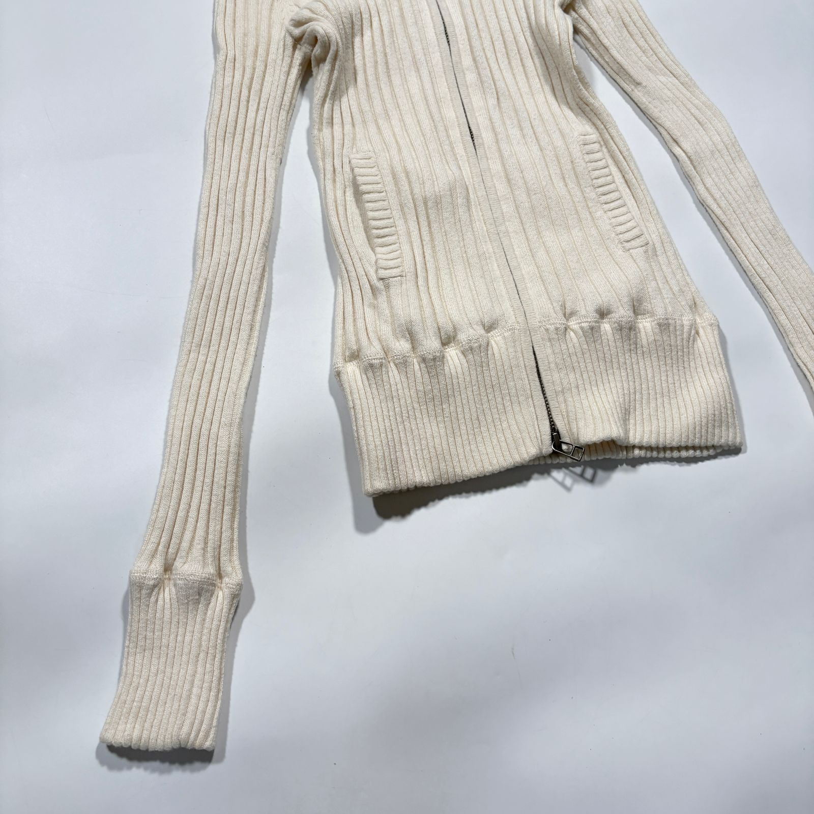 BURBERRY BLUE LABEL バーバリーブルーレーベル リブニット ジップ