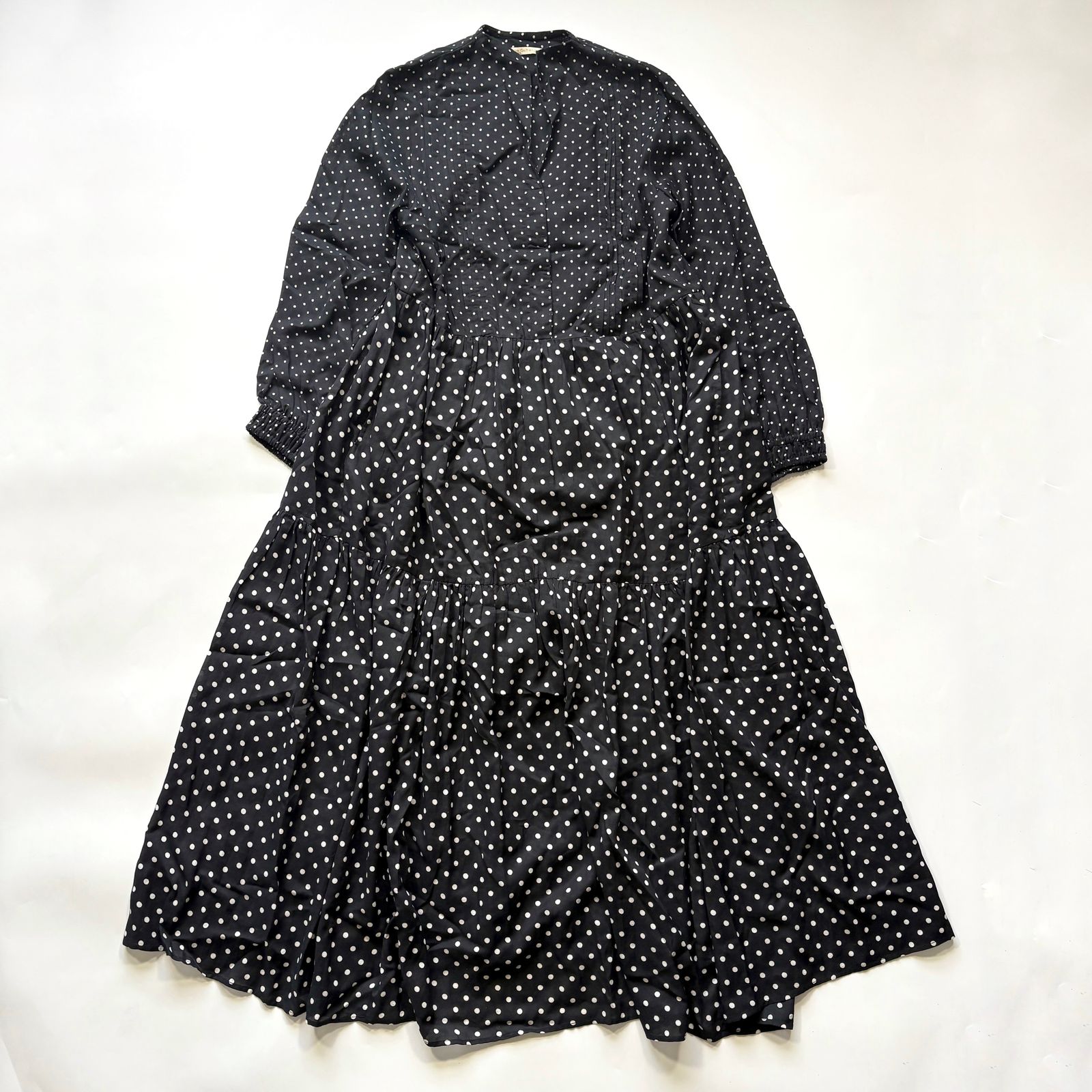 美品】neQuittez pas ヌキテパコットンツイルドットワンピース38