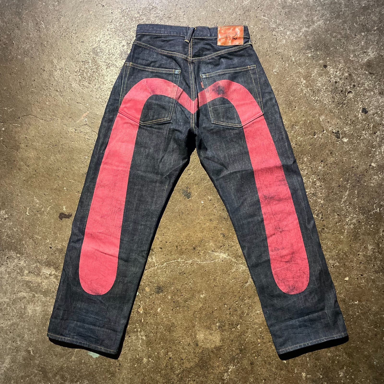 EVISU No.2 Lot.2001 大黒ピンク デニムパンツ エヴィス ジーンズ 赤耳