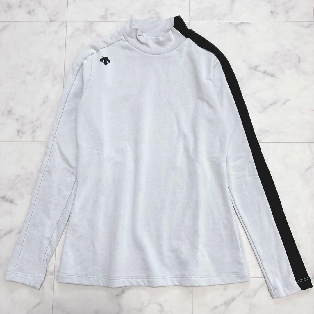 DESCENTE モックネック ハイネック 長袖トップス　M 大人綺麗めゴルフ DESCENTE モックネック ハイネック 長袖トップス M 大人綺麗めゴルフ