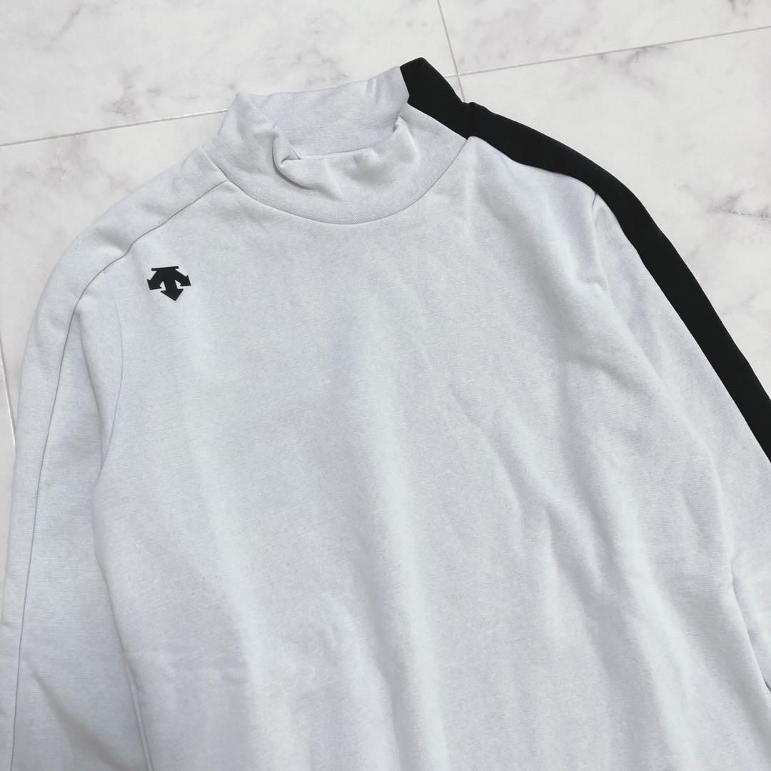 DESCENTE モックネック ハイネック 長袖トップス　M 大人綺麗めゴルフ DESCENTE モックネック ハイネック 長袖トップス M 大人綺麗めゴルフ