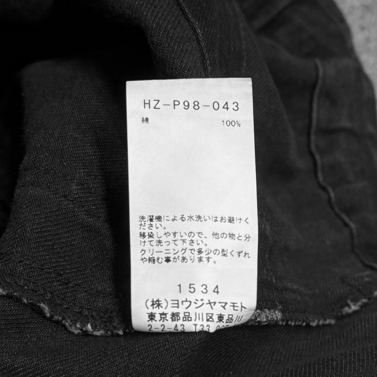 BLACK Scandal Yohji Yamamoto B.S BLACK DENIM Y-BAKER PANTS