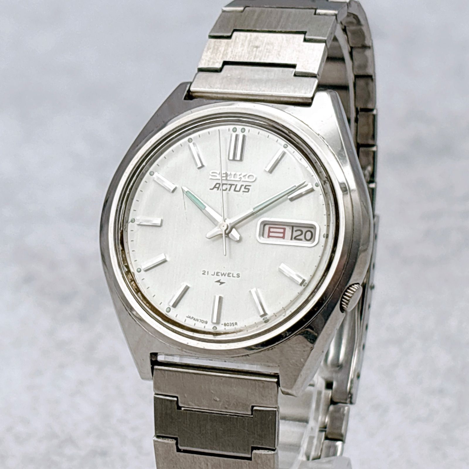 稼働 SEIKO 5 ACTUS デイデイト 21石 自動巻き 7019-7060 稼動品 SEIKO 