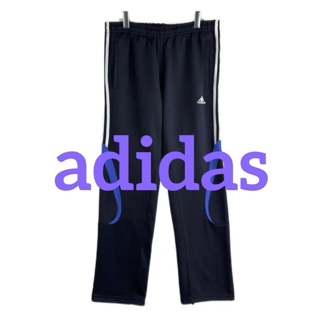 adidas トラックパンツ ジャージ ワンポイントロゴ 切替 万国旗 - メルカリ