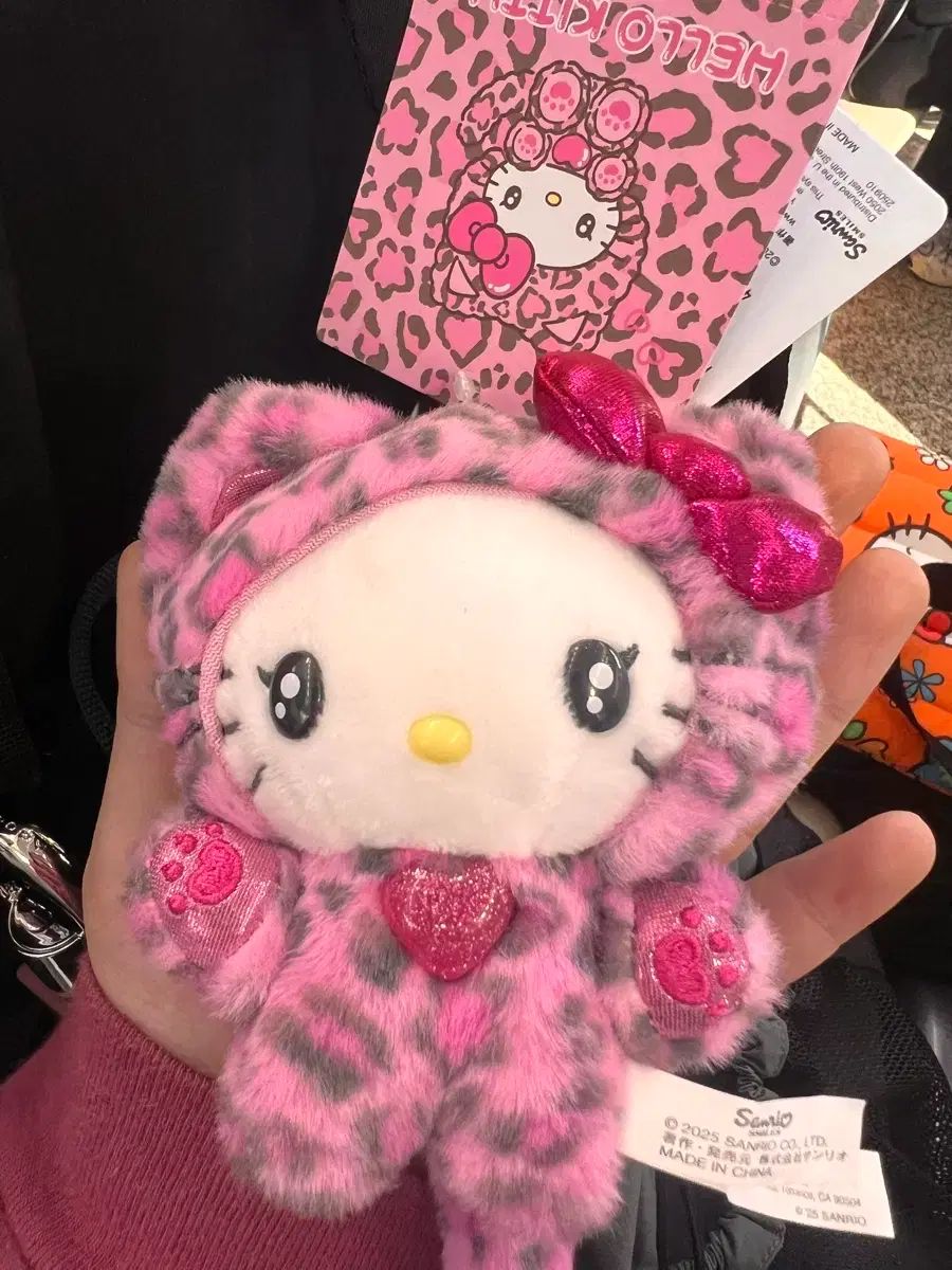Hello Kittyピンクのクマのぬいぐるみマスコット 【公式通販】