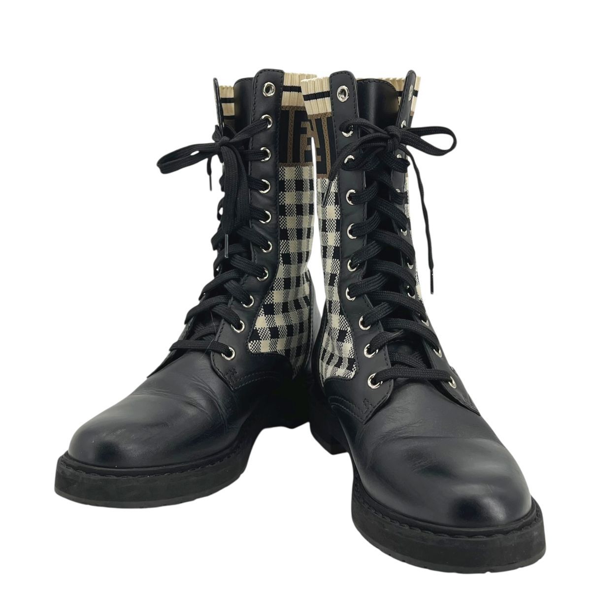 中古】 Fendi フェンディ ロココ ストレッチファブリック バイカー