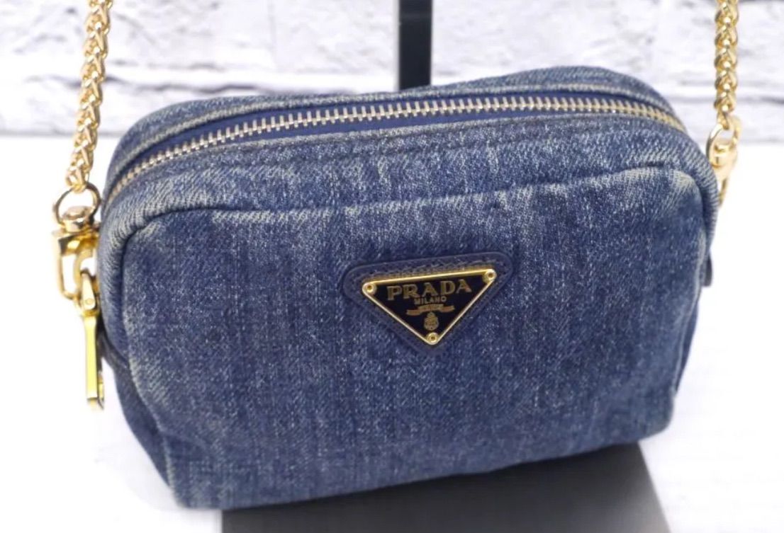 美品◇ PRADA プラダ CANAPA カナパ クロスボディ チェーンストラップ