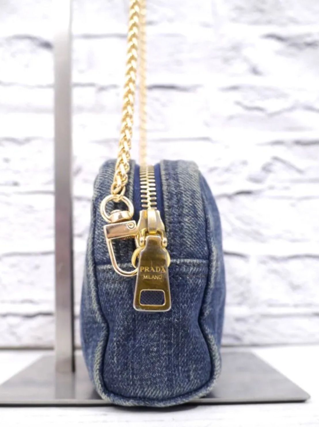 美品◇ PRADA プラダ CANAPA カナパ クロスボディ チェーンストラップ