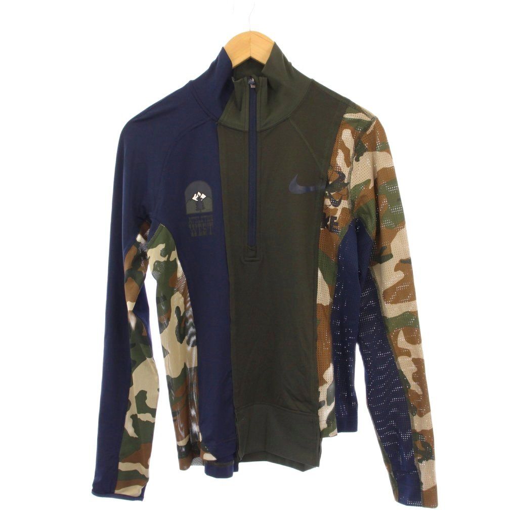 ナイキランニングジャケットカモフラ迷彩 ナイキ NIKE sacai Half Zip Running Jacket ハーフジップランニング