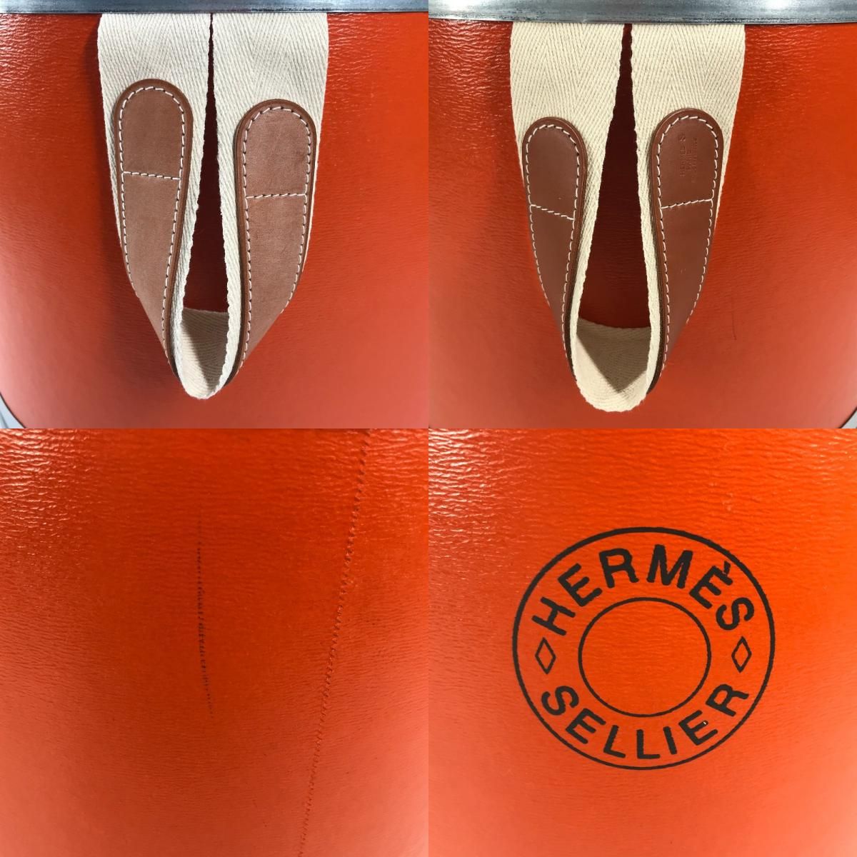 HERMES エルメス 小物入れ ロゴ サドルボックス 紙 オレンジ - メルカリ