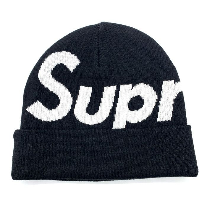 Supreme シュプリーム 21 AW Big Logo Beanie ビッグロゴ ビーニー ニットキャップ コットン カシミヤ ブラック