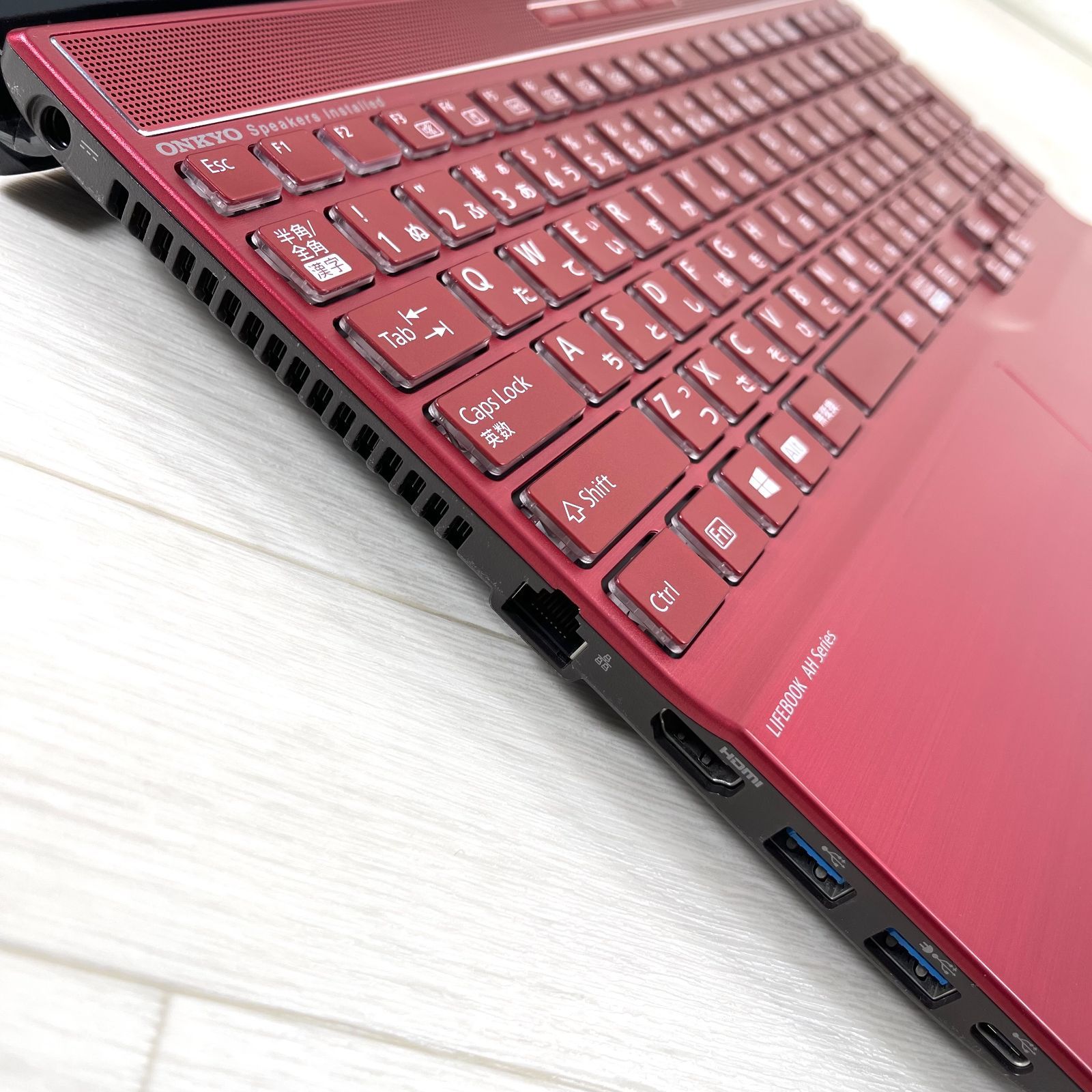 美品の赤✨Windows11✨2倍メモリ ブルーレイモデル 富士通ノートパソコン 富士通 LIFEBOOK 第8世代 i7 新品SSD1TB メモリ16GB ノートパソコン