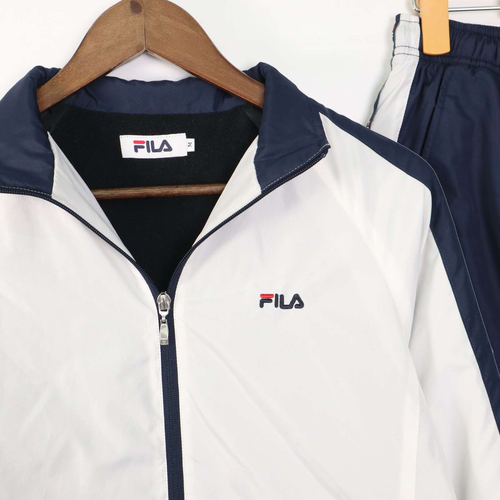 FILA フィラ 秋冬 ロゴ刺繍☆ 裏起毛 中綿 ジャージ セットアップ 