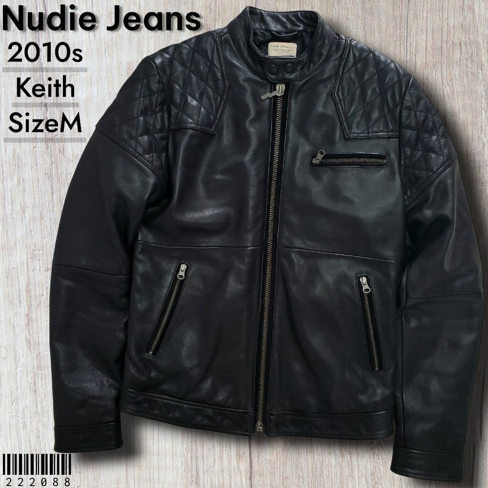 Nudie Jeans ヌーディージーンズ□美品 2010s後期 Keith キース 牛革
