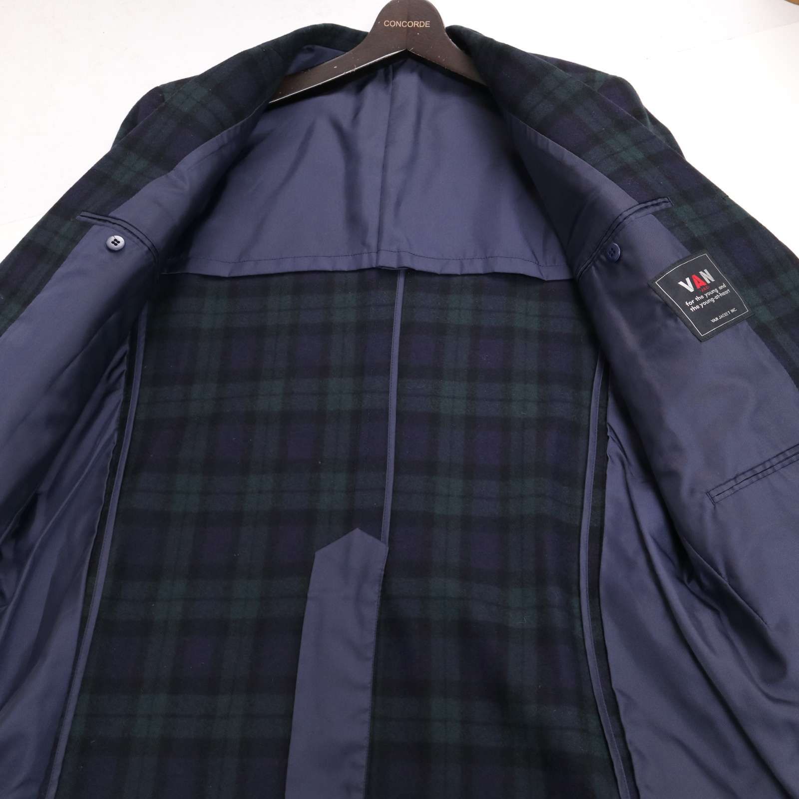 VAN JAC ヴァン ジャック 秋冬 金ボタン☆ ブラックウォッチ チェック