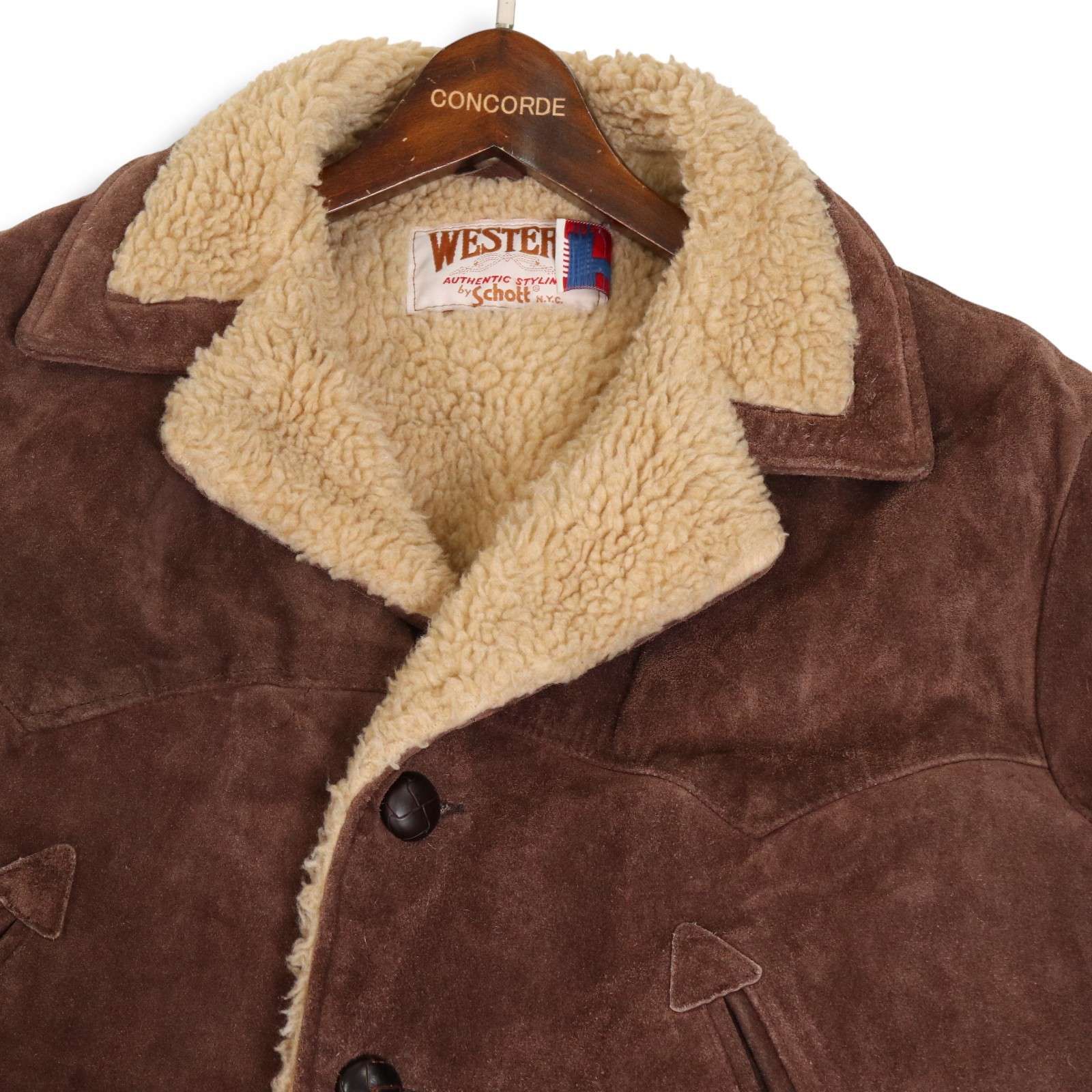 USA製☆ schott ショット WESTERN 秋冬☆ スエード レザー ボア ランチ